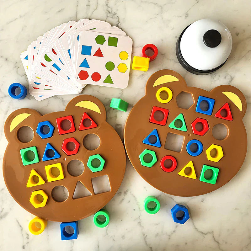 Shape Bear™ Montessori-opetuslelu – Hauska oppipeli muotojen ja värien tunnistamiseen