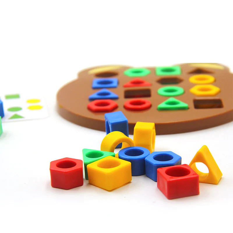 Shape Bear™ Montessori-opetuslelu – Hauska oppipeli muotojen ja värien tunnistamiseen