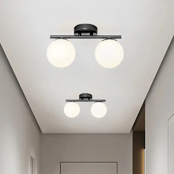 NordLux Tyylikäs LED-Kattovalaisin – Lasikupumalli Kultaisin Yksityiskohdin (30 cm)
