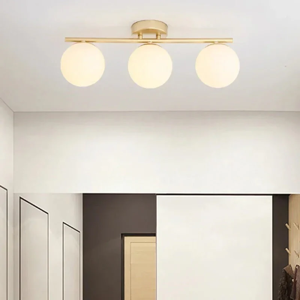 NordLux Tyylikäs LED-Kattovalaisin – Lasikupumalli Kultaisin Yksityiskohdin (30 cm)