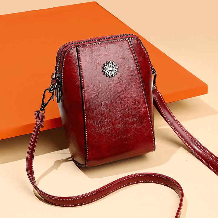 Retro Crossbody Leather Bag™ – Ajaton Tyyli ja Käytännöllisyys Yhdessä