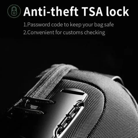 Olkareppu Varkaudenesto ja USB-latausvedonpitävä Materiaali