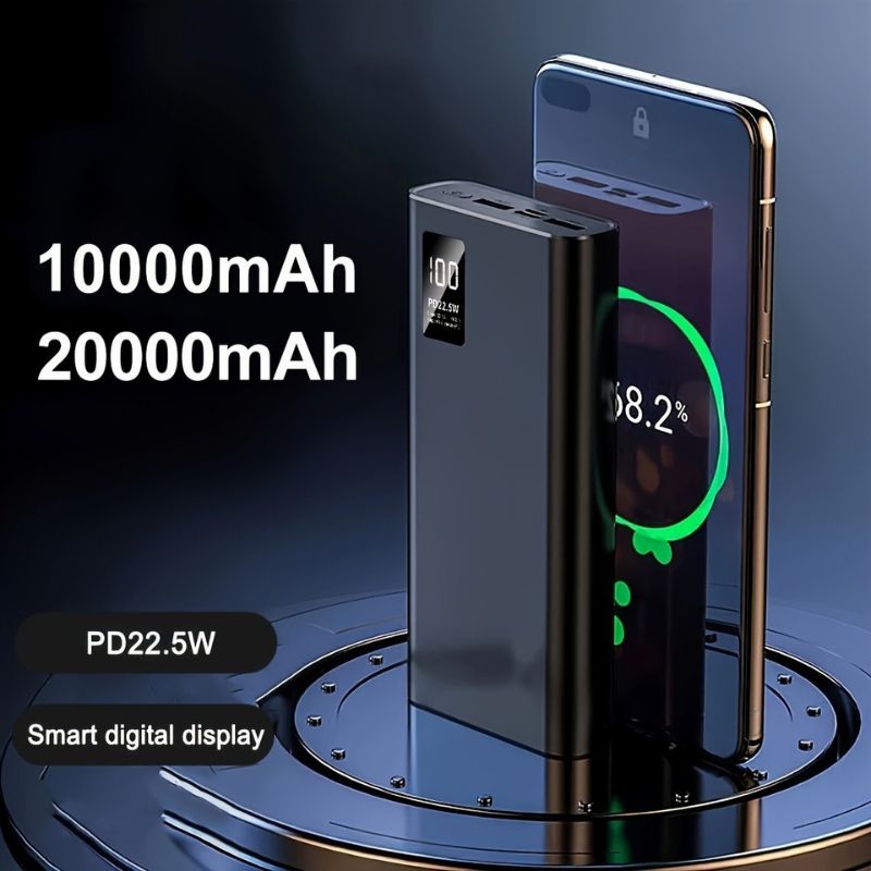 Varavirtalähde 20000mAh 22,5W Pikalataus ja LED-näyttö